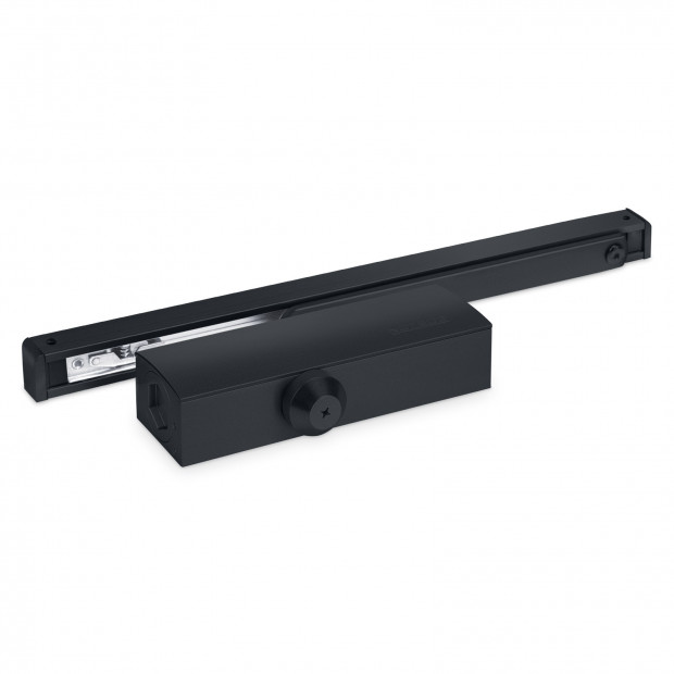 Дверной доводчик NOTEDO DC-085 SL+HO, со скользящим каналом Черный (10)