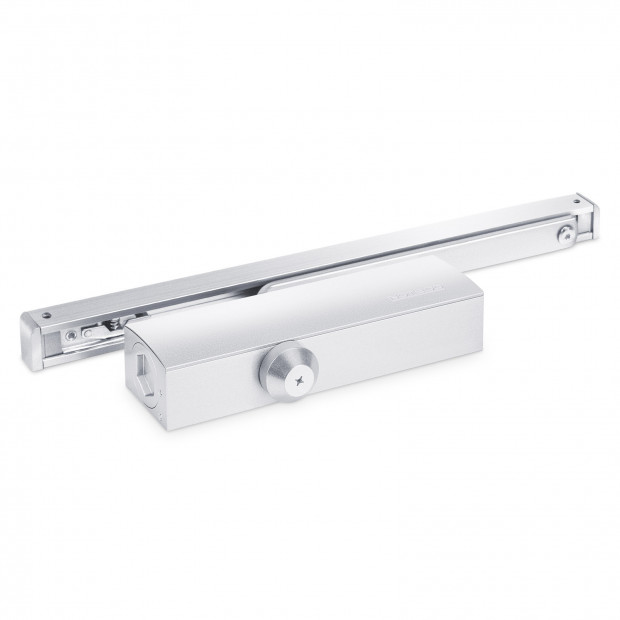 Доводчик дверной NOTEDO DC-025-095 SL+HO+DA+BC (БЕЛЫЙ) со скользящим каналом (с ФОП)